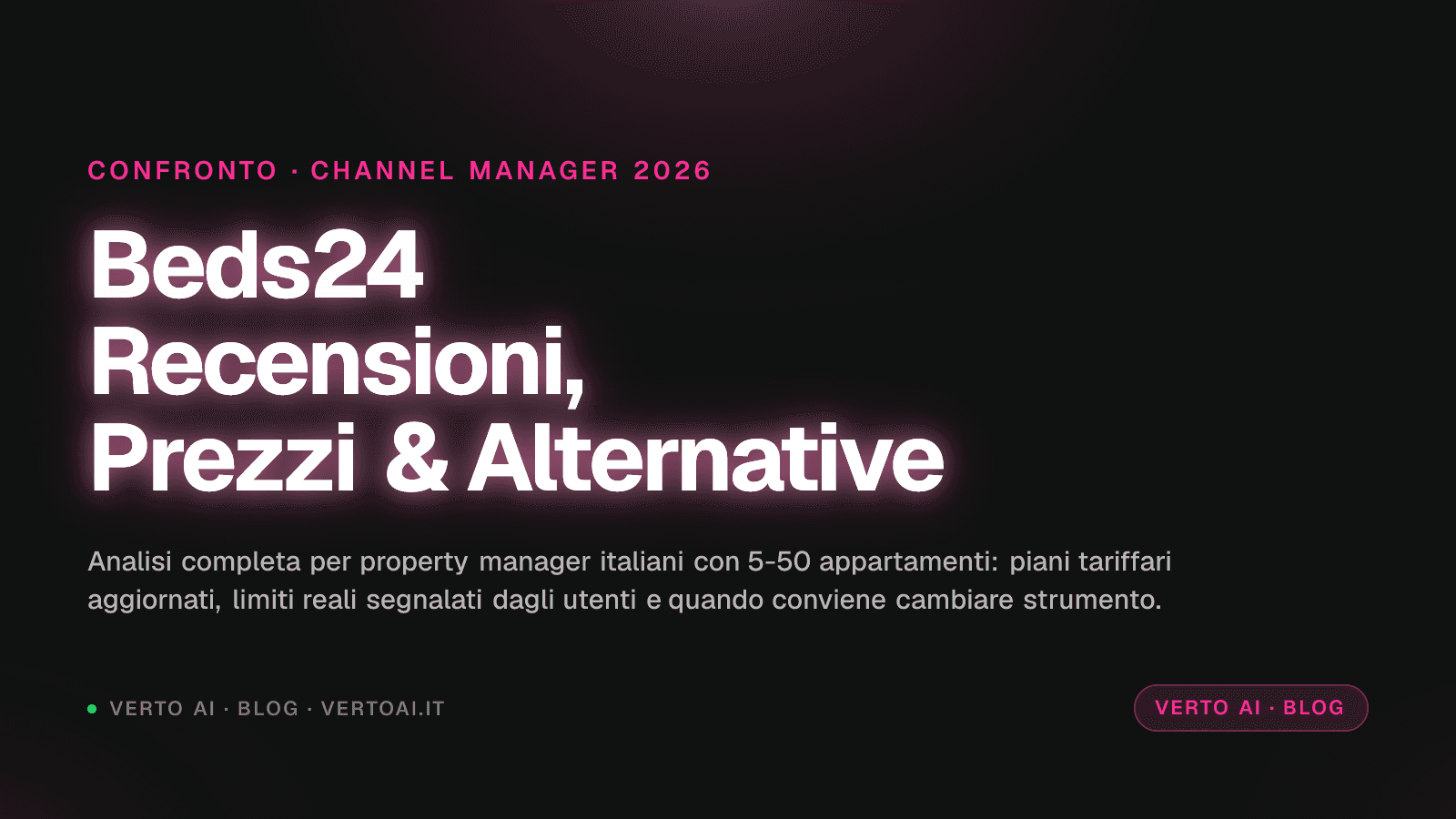Confronto Beds24 recensioni 2026 con alternative channel manager per affitti brevi