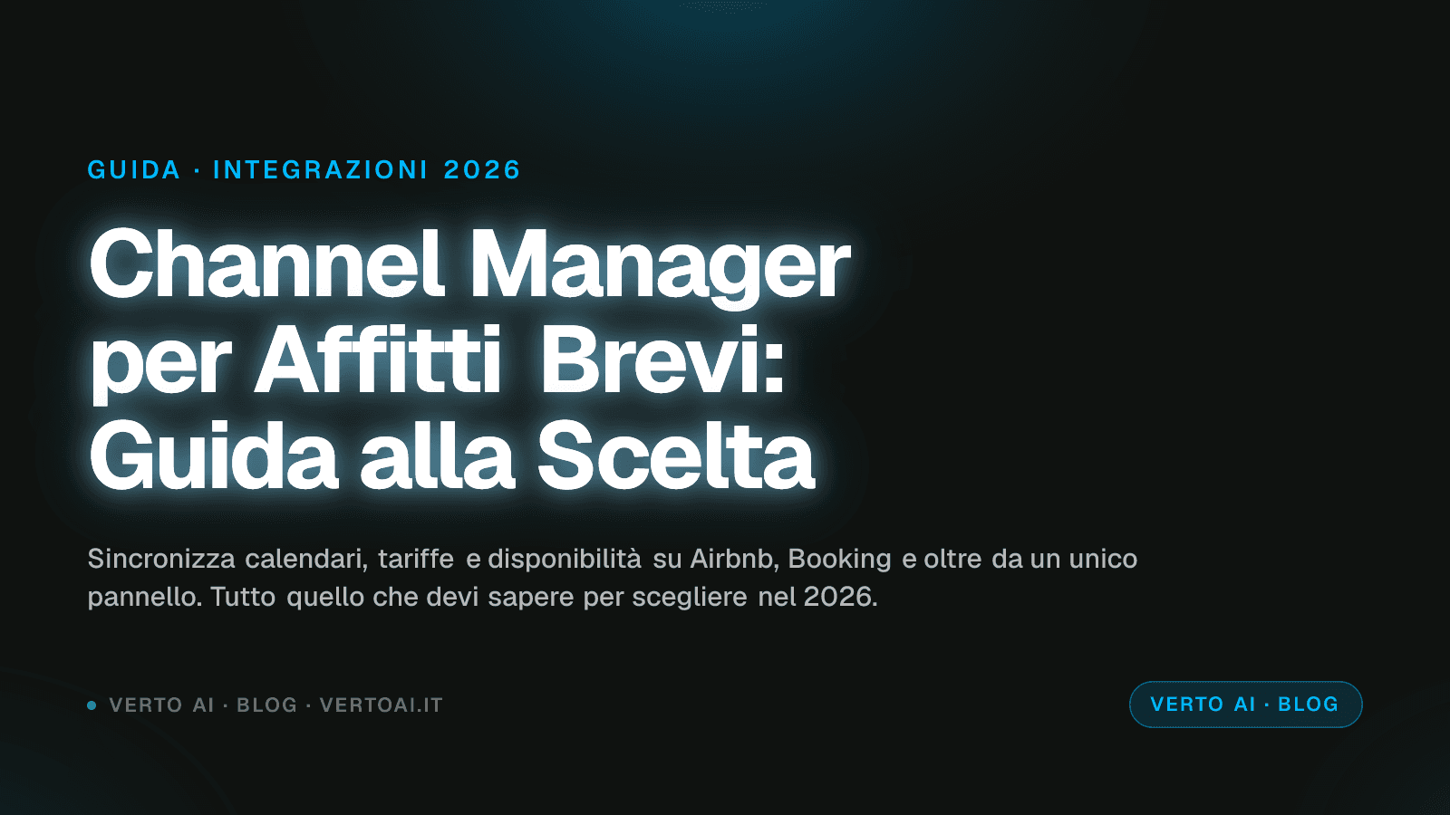 Schermata channel manager affitti brevi con sincronizzazione calendari su più canali