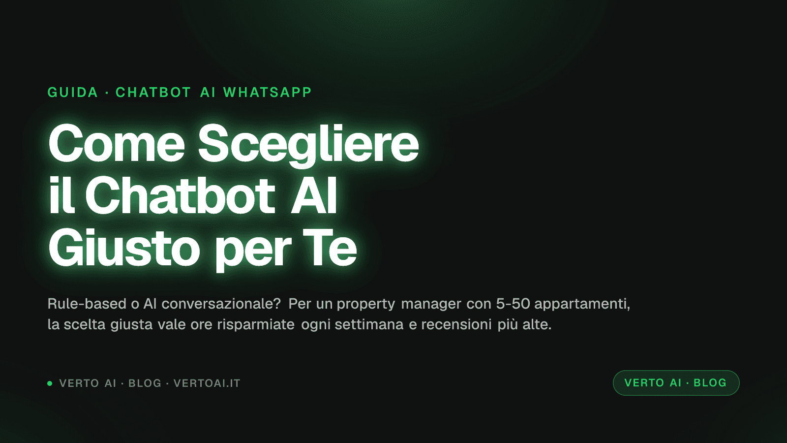 Schermata chatbot AI WhatsApp per property manager affitti brevi