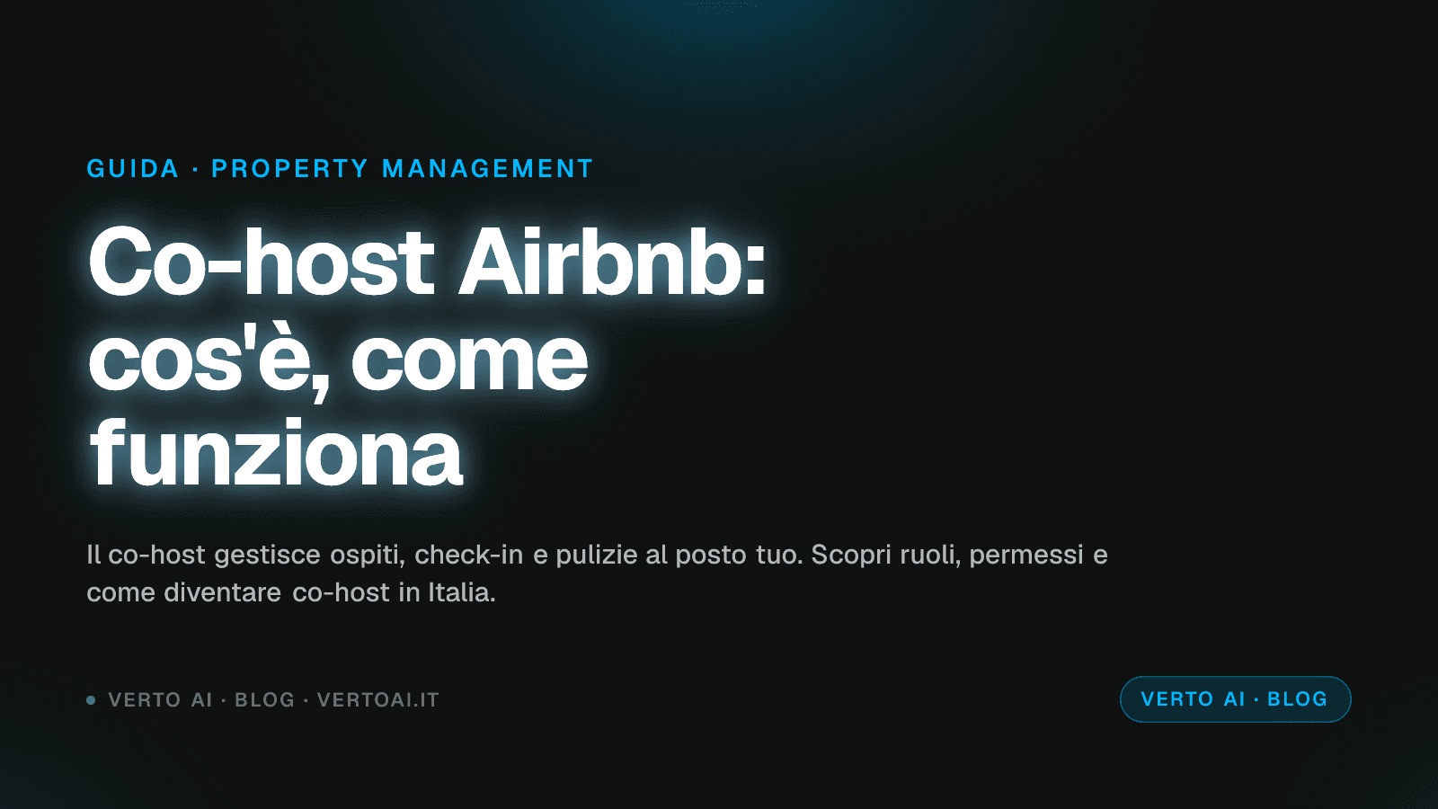 Guida al co-host Airbnb per property manager italiani
