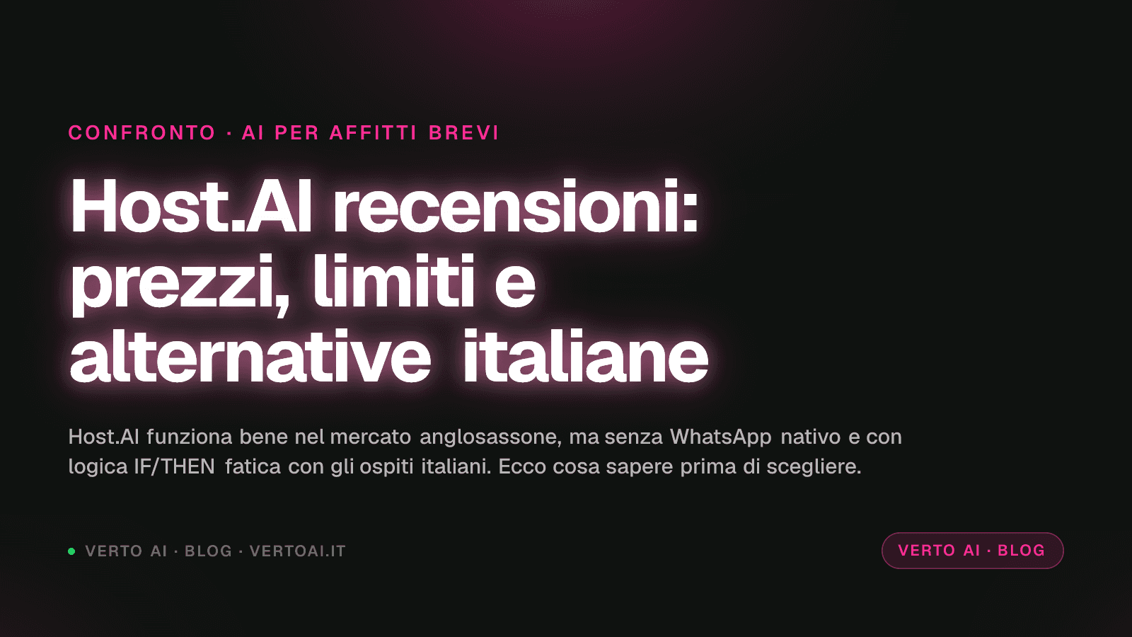 Confronto Host.AI recensioni con alternative AI concierge per affitti brevi