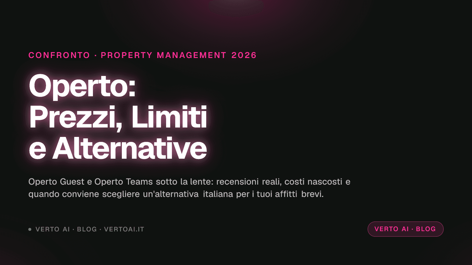 Confronto Operto recensioni con alternative per property manager italiani