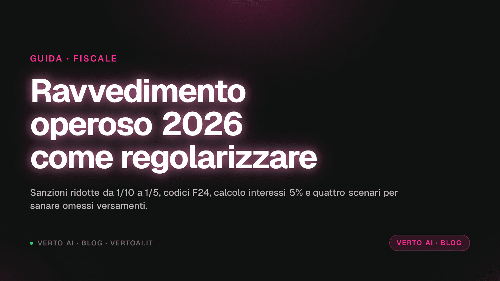 Ravvedimento operoso affitti brevi 2026 calcolo sanzioni F24