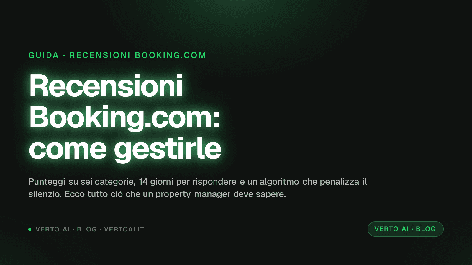 Schermata punteggi recensioni Booking.com per categoria con grafico comparativo